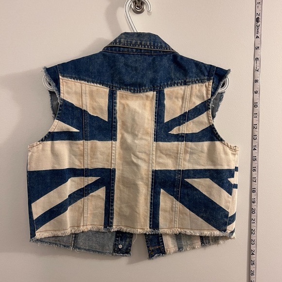 Audrey Ann Union Jack Denim Vest - Picture 4 of 4